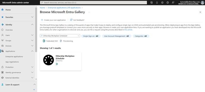Othership SSO Entra Gallery